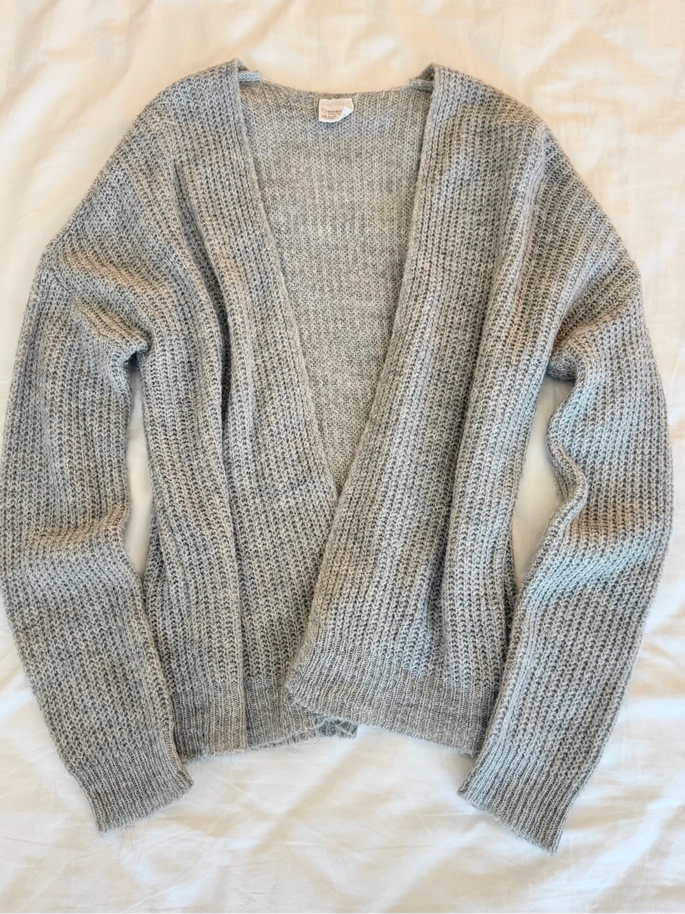 Tilly's Gray Open-Front Cardigan